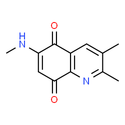 ChemSpider 2D Image | 2,3-Dimethyl-6-(methylamino)-5,8-quinolinedione | C12H12N2O2