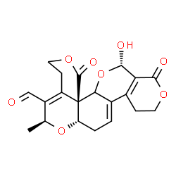 ChemSpider 2D Image | (6aS,8S,13aR,15S)-15-Hydroxy-8-methyl-1,13-dioxo-4,6,10,11,13b,15-hexahydro-1H,3H,6aH,8H-pyrano[3,4-c]pyrano[3',4':3,4]pyrano[2,3-h]chromene-9-carbaldehyde | C20H20O8