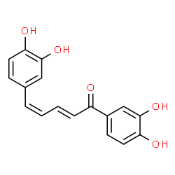 ChemSpider 2D Image | (2E,4Z)-1,5-Bis(3,4-dihydroxyphenyl)-2,4-pentadien-1-one | C17H14O5