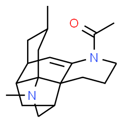 ChemSpider 2D Image | 1-(11,14-Dimethyl-6,14-diazapentacyclo[7.6.2.0~2,7~.0~2,13~.0~13,17~]heptadec-7-en-6-yl)ethanone | C19H28N2O