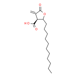 ChemSpider 2D Image | (3S)-4-Methylene-5-oxo-2-undecyltetrahydro-3-furancarboxylic acid | C17H28O4