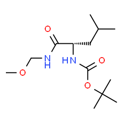 ChemSpider 2D Image | N-(Methoxymethyl)-N~2~-{[(2-methyl-2-propanyl)oxy]carbonyl}-L-leucinamide | C13H26N2O4