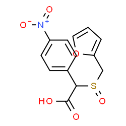 ChemSpider 2D Image | 4-Nitrophenyl 2-(furfurylsulfinyl)acetic acid | C13H11NO6S