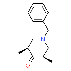 ChemSpider 2D Image | (3R,5S)-1-Benzyl-3,5-dimethyl-4-piperidinone | C14H19NO
