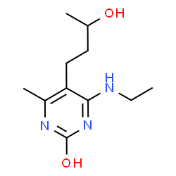 ChemSpider 2D Image | 4-(Ethylamino)-5-(3-hydroxybutyl)-6-methyl-2(1H)-pyrimidinone | C11H19N3O2