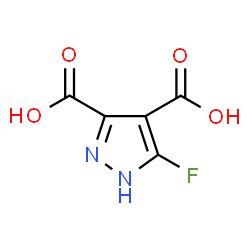 ChemSpider 2D Image | 5-Fluoro-1H-pyrazole-3,4-dicarboxylic acid | C5H3FN2O4