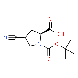 ChemSpider 2D Image | (4S)-4-Cyano-1-{[(2-methyl-2-propanyl)oxy]carbonyl}-L-proline | C11H16N2O4