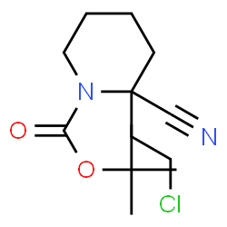 ChemSpider 2D Image | tert-butyl 2-(2-chloroethyl)-2-cyanopiperidine-1-carboxylate | C13H21ClN2O2