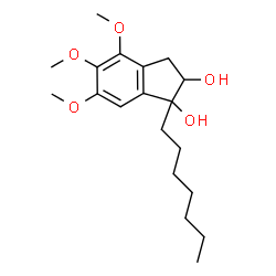 ChemSpider 2D Image | 1-Heptyl-4,5,6-trimethoxy-1,2-indanediol | C19H30O5