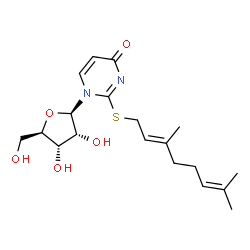 ChemSpider 2D Image | 2-Geranylthiouridine | C19H28N2O5S