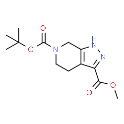 ChemSpider 2D Image | 3-Methyl 6-(2-methyl-2-propanyl) 1,4,5,7-tetrahydro-6H-pyrazolo[3,4-c]pyridine-3,6-dicarboxylate | C13H19N3O4