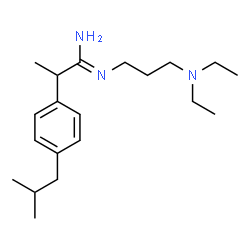 ChemSpider 2D Image | (1Z)-N'-[3-(Diethylamino)propyl]-2-(4-isobutylphenyl)propanimidamide | C20H35N3