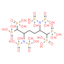 ChemSpider 2D Image | [2,5-Bis(diphosphonoamino)-1,1,6,6-hexanetetrayl]tetrakis(phosphonic acid) | C6H24N2O24P8