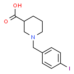 ChemSpider 2D Image | 1-(4-Iodobenzyl)-3-piperidinecarboxylic acid | C13H16INO2