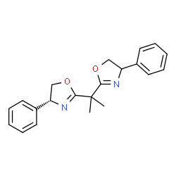 ChemSpider 2D Image | (4R)-2,2'-(2,2-Propanediyl)bis(4-phenyl-4,5-dihydro-1,3-oxazole) | C21H22N2O2