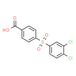 ChemSpider 2D Image | 4-[(3,4-Dichlorophenyl)sulfonyl]benzoic acid | C13H8Cl2O4S