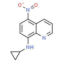 ChemSpider 2D Image | 8-cyclopropylamino-5-nitroquinoline | C12H11N3O2