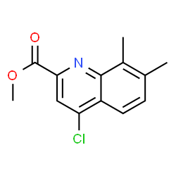 ChemSpider 2D Image | Methyl 4-chloro-7,8-dimethyl-2-quinolinecarboxylate | C13H12ClNO2