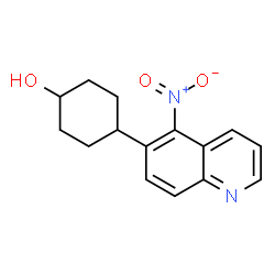 ChemSpider 2D Image | 4-(5-Nitro-6-quinolinyl)cyclohexanol | C15H16N2O3