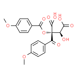 ChemSpider 2D Image | (2R,3S)-3-Hydroxy-2-(4-methoxybenzoyl)-2-[(4-methoxybenzoyl)oxy]succinic acid | C20H18O10