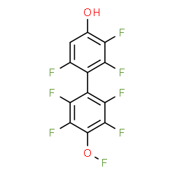 ChemSpider 2D Image | 2,2',3,3',5,6,6'-Heptafluoro-4'-hydroxy-4-biphenylyl hypofluorite | C12H2F8O2