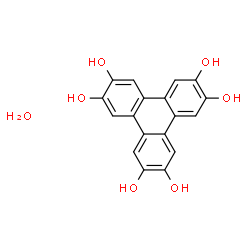 ChemSpider 2D Image | 2,3,6,7,10,11-Triphenylenehexol hydrate (1:1) | C18H14O7