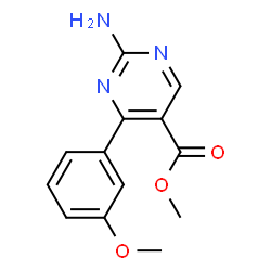 ChemSpider 2D Image | methyl 2-amino-4-(3-methoxyphenyl)pyrimidine-5-carboxylate | C13H13N3O3