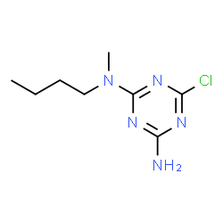 ChemSpider 2D Image | N2-Butyl-6-chloro-N2-methyl-1,3,5-triazine-2,4-diamine | C8H14ClN5