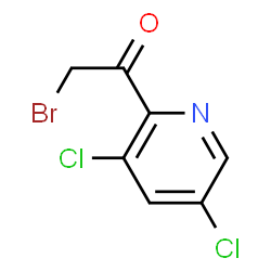 ChemSpider 2D Image | 2-bromo-1-(3,5-dichloro-2-pyridyl)ethanone | C7H4BrCl2NO