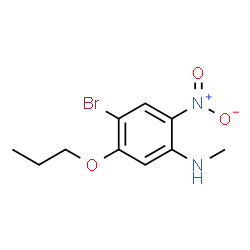 ChemSpider 2D Image | 4-Bromo-N-methyl-2-nitro-5-propoxyaniline | C10H13BrN2O3