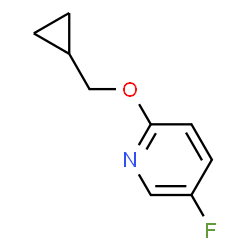 ChemSpider 2D Image | 2-(Cyclopropylmethoxy)-5-fluoropyridine | C9H10FNO