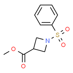 ChemSpider 2D Image | Methyl 1-(phenylsulfonyl)-3-azetidinecarboxylate | C11H13NO4S