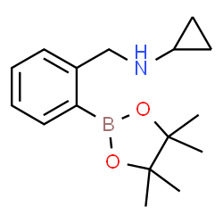 ChemSpider 2D Image | N-[2-(4,4,5,5-Tetramethyl-1,3,2-dioxaborolan-2-yl)benzyl]cyclopropanamine | C16H24BNO2