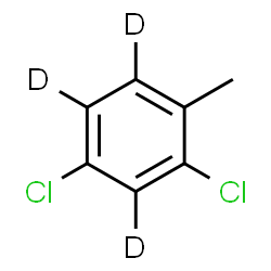 ChemSpider 2D Image | 2,4-Dichloro-1-methyl(~2~H_3_)benzene | C7H3D3Cl2