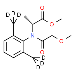 ChemSpider 2D Image | Methyl N-{2,6-bis[(~2~H_3_)methyl]phenyl}-N-(methoxyacetyl)-D-alaninate | C15H15D6NO4