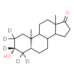 ChemSpider 2D Image | (3alpha,5beta,8xi,9xi,10xi,13xi,14xi)-3-Hydroxy(2,2,3,4,4-~2~H_5_)androstan-17-one | C19H25D5O2