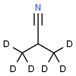 ChemSpider 2D Image | 2-(~2~H_3_)Methyl(3,3,3-~2~H_3_)propanenitrile | C4HD6N