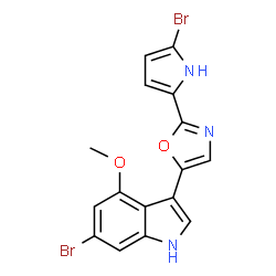 ChemSpider 2D Image | Breitfussin B | C16H11Br2N3O2