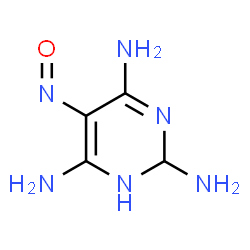ChemSpider 2D Image | 5-Nitroso-1,2-dihydro-2,4,6-pyrimidinetriamine | C4H8N6O