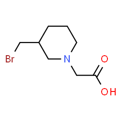 ChemSpider 2D Image | [3-(Bromomethyl)-1-piperidinyl]acetic acid | C8H14BrNO2