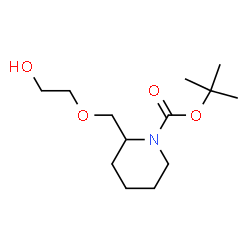 ChemSpider 2D Image | TERT-BUTYL 2-[(2-HYDROXYETHOXY)METHYL]PIPERIDINE-1-CARBOXYLATE | C13H25NO4