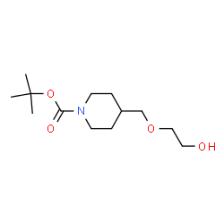 ChemSpider 2D Image | tert-Butyl 4-((2-hydroxyethoxy)methyl)piperidine-1-carboxylate | C13H25NO4