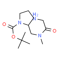 ChemSpider 2D Image | TERT-BUTYL 2-[(2-AMINO-N-METHYLACETAMIDO)METHYL]PYRROLIDINE-1-CARBOXYLATE | C13H25N3O3