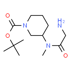 ChemSpider 2D Image | 2-Methyl-2-propanyl 3-[glycyl(methyl)amino]-1-piperidinecarboxylate | C13H25N3O3