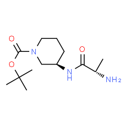 ChemSpider 2D Image | 2-Methyl-2-propanyl (3R)-3-(alanylamino)-1-piperidinecarboxylate | C13H25N3O3