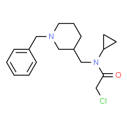ChemSpider 2D Image | N-[(1-Benzyl-3-piperidinyl)methyl]-2-chloro-N-cyclopropylacetamide | C18H25ClN2O