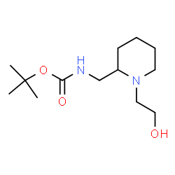 ChemSpider 2D Image | 2-Methyl-2-propanyl {[1-(2-hydroxyethyl)-2-piperidinyl]methyl}carbamate | C13H26N2O3