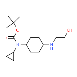 ChemSpider 2D Image | 2-Methyl-2-propanyl cyclopropyl{4-[(2-hydroxyethyl)amino]cyclohexyl}carbamate | C16H30N2O3