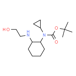 ChemSpider 2D Image | 2-Methyl-2-propanyl cyclopropyl{2-[(2-hydroxyethyl)amino]cyclohexyl}carbamate | C16H30N2O3