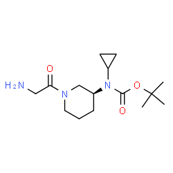 ChemSpider 2D Image | 2-Methyl-2-propanyl cyclopropyl[(3S)-1-glycyl-3-piperidinyl]carbamate | C15H27N3O3